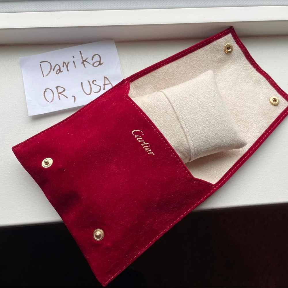COPY - Authentic Cartier Red Jewelry Pouch & pillow